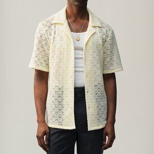 Aime Leon Dore NWT Cream Casual Button Down Rico Shirt